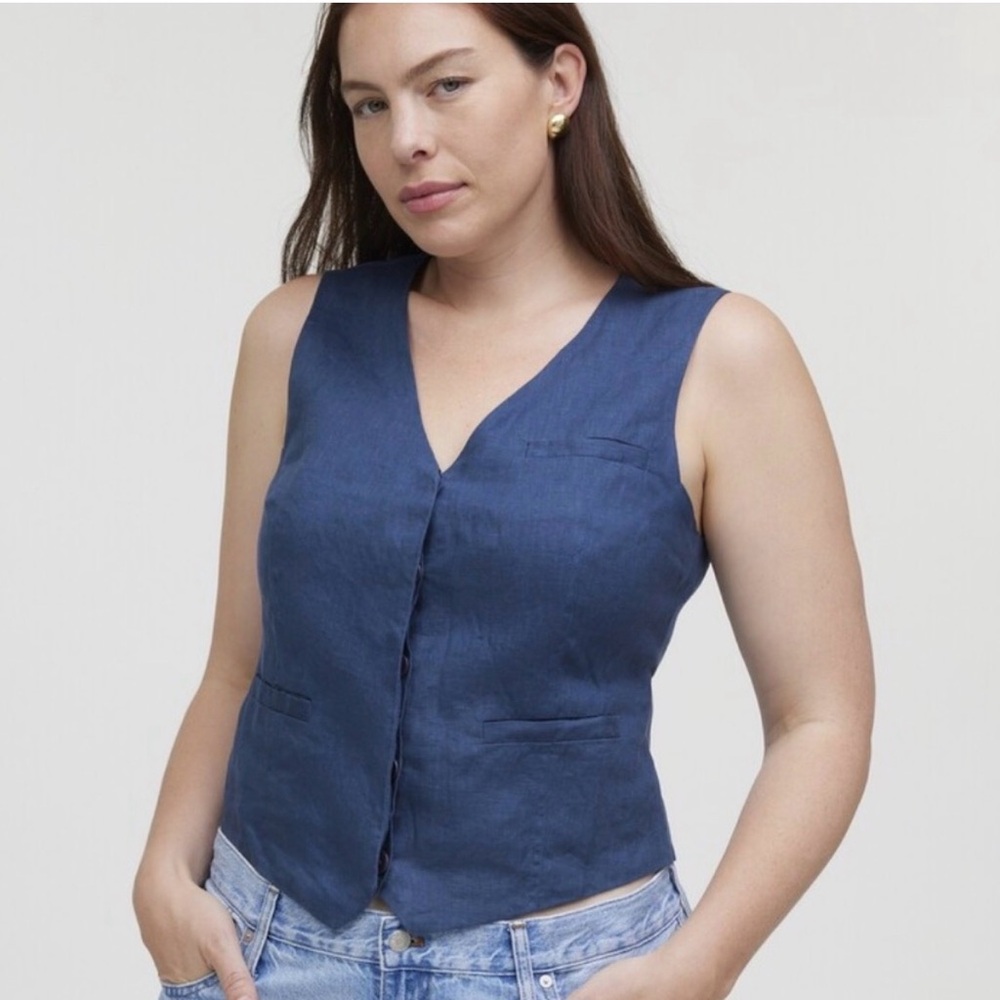 Madewell linen vest NWT size 0